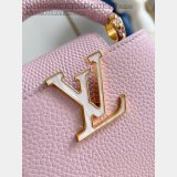 Louis Vuitton Pink Lizard Pearl Chain M48865 Capucines Bag