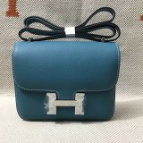 Hermes Constance Bag 18cm Epsom Leather Blue