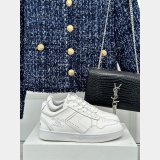 CELINE HOMME Suede-Trimmed Leather Sneakers
