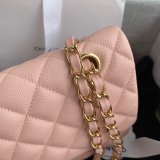 CC Best 25.5CM Classic Flap Bag Caviar Leather A01112 Pink
