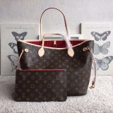 Louis Vuitton Top Quality Neverfull MM monogram 32CM Red