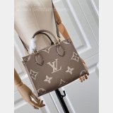 TOP lV Onthego PM Tote Bag Bicolour Monogram Empreinte Leather