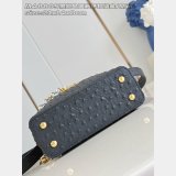 Louis Vuitton M48865 Black Ostrich Flower Ring Buckle Chain Capucines Bag