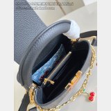 Louis Vuitton Capucines MM Wholesale M48865 Black Cherry Chain Bag