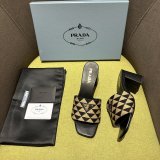 Prada Logo-plaque Slip-on Sandals
