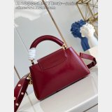 Louis Vuitton Capucines Burgundy Oil Wax M48865 Bag