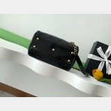 Designer Patent Crumpled Small Bowling AS5578 Black Bag