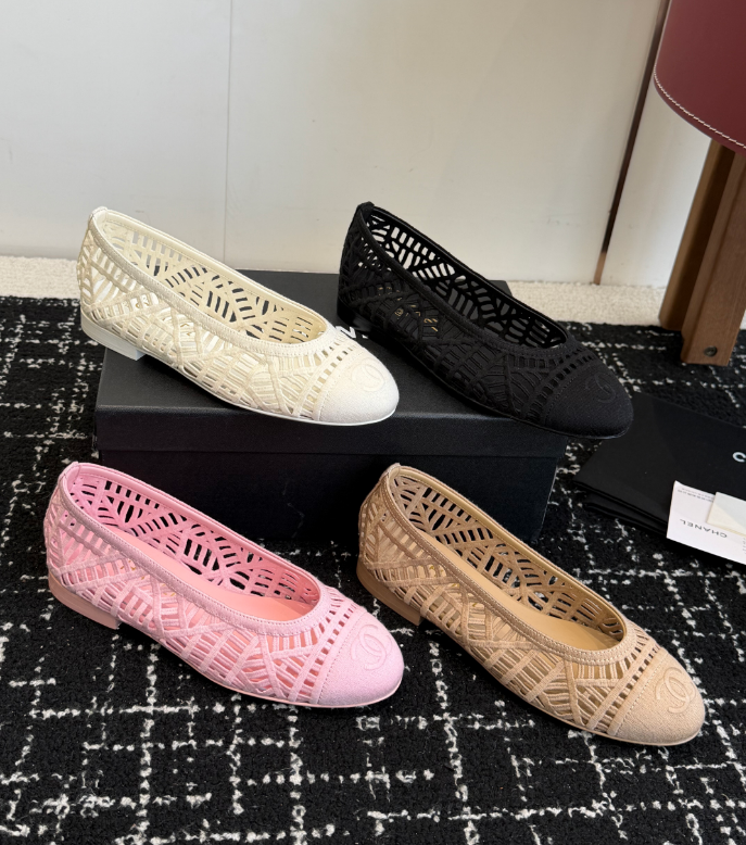 CC Ballet Flats Embroidered Cotton